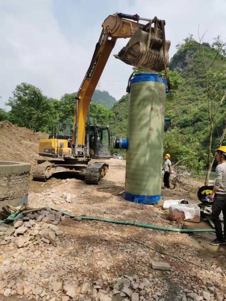 台北雅安芦山一体化提升泵施工现场